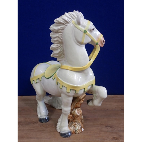 135 - A ceramic model of a Horse A/F 1ft 10in H