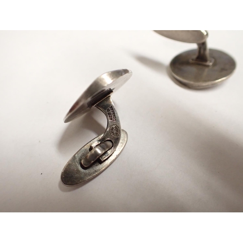 165 - A pair of Georg Jensen silver Cufflinks marked GEORG JENSEN 925S DENMARK