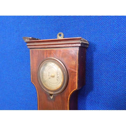 21 - A 19th Century mahogany banjo Barometer A/F