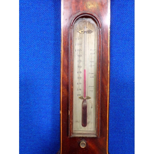 21 - A 19th Century mahogany banjo Barometer A/F