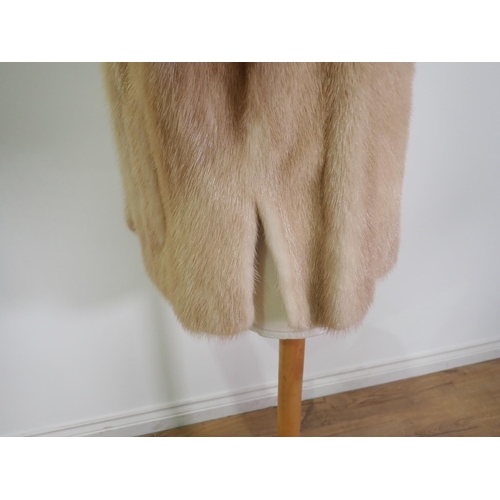 248 - A palomino Mink Coat labelled Diadem, approx UK size 14 with matching Hat and a honey coloured Mink ... 