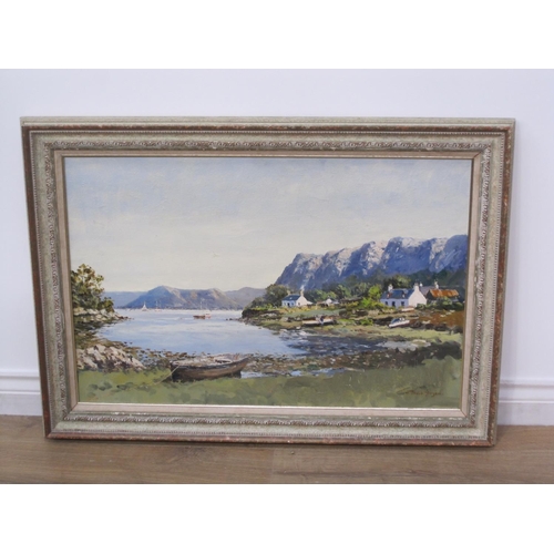 266 - JOSIAH STURGEON. Loch Carron, signed, oil on canvas, 20 x 30in