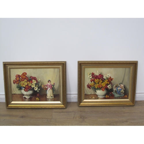 271 - W. R. E. GOODRICH. Porcelain and flowers (two studies), both signed, oil on board, 13 x 19in, a pair... 