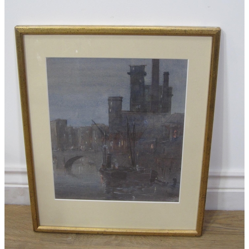 282 - R. MORRIS. On a Village Street, signed, oil on board, 12 x 16in; and a watercolour heightened with g... 