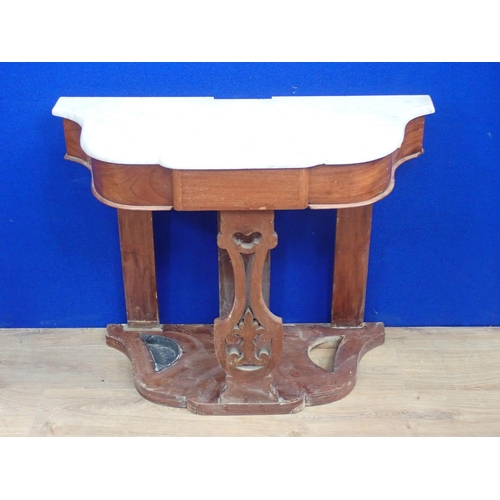 330 - A Victorian marble topped mahogany Wash Stand 3ft W x 2ft 4in H