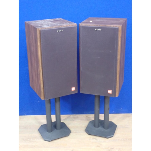 349 - A pair of Sony Speakers, mahogany Occasional Table, Pool Cleaner