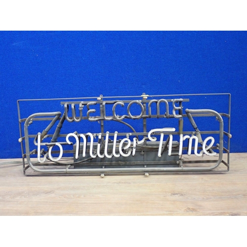 359 - A 'Welcome to Miller Time' illuminated Sign 2ft 4in W x 11in H (Passed Pat Test)