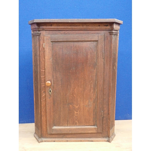 365 - A 19th Century oak hanging Corner Cupboard 2ft 9in H x 2ft 1in W
THIS LOT IS BEING SOLD ON BEHALF OF... 