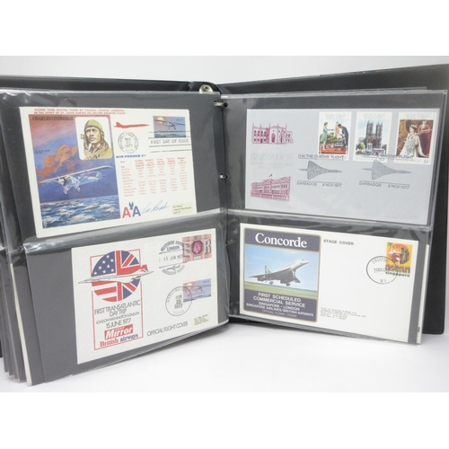 386 - An Album of Concorde 1st Day Covers, some signed by pilots