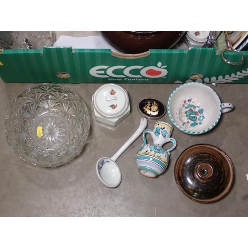 392 - Box of ceramic Plates, Bowl and glass Bowl, etc.