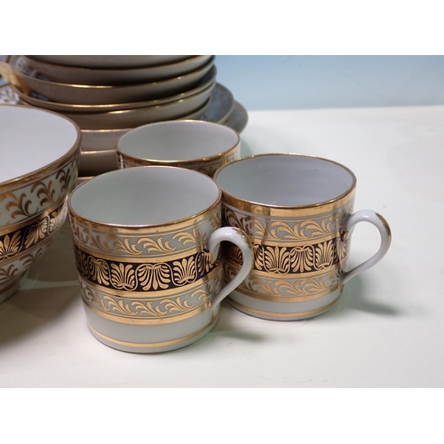 469 - A 19th Century Derby blue and gilt part Tea Service