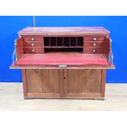 482 - A 19th Century mahogany Secretaire Cupboard fitted two doors 3ft 5in W x 2ft 10in H