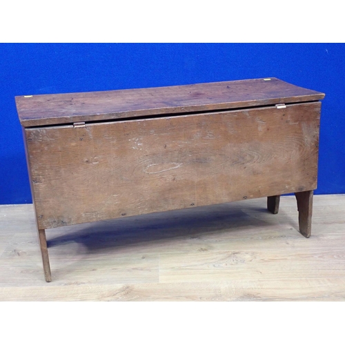 499 - An late 17th or early 18th Century elm six plank Chest 3ft W x 1ft 8in H