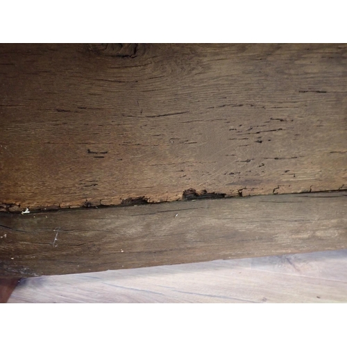 564 - An 18th Century and later oak Church Pew 3ft 2in W x 3ft 1in H