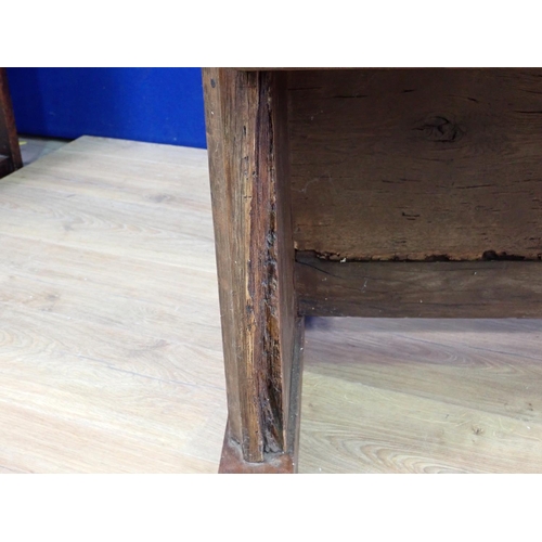 564 - An 18th Century and later oak Church Pew 3ft 2in W x 3ft 1in H