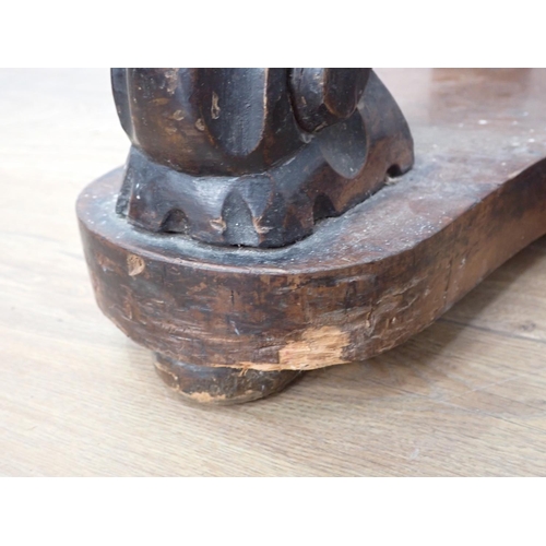 593 - A 19th Century rosewood Centre Table on cheval base 3ft 3in W x 2ft 4in H, a Victorian burr walnut v... 