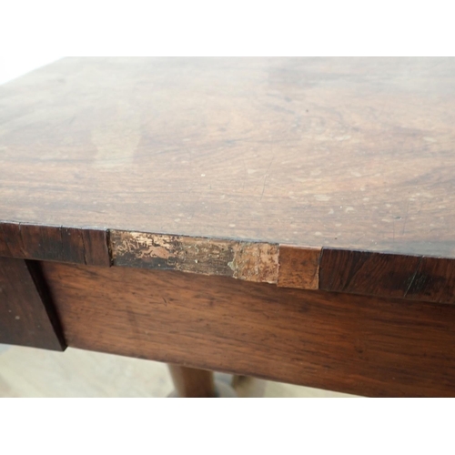 593 - A 19th Century rosewood Centre Table on cheval base 3ft 3in W x 2ft 4in H, a Victorian burr walnut v... 