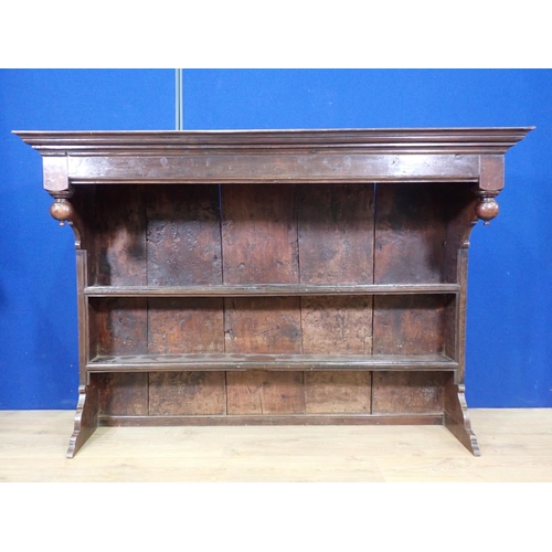 599 - An 18th Century oak Dresser Rack 5ft W x 3ft 5in H