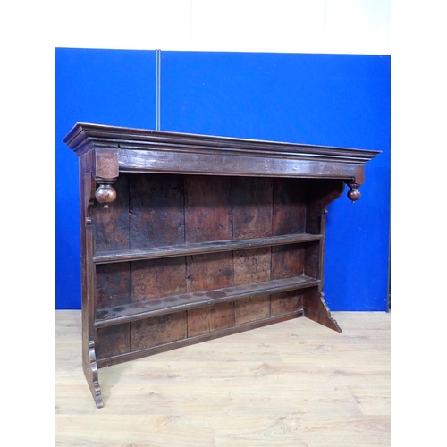 599 - An 18th Century oak Dresser Rack 5ft W x 3ft 5in H