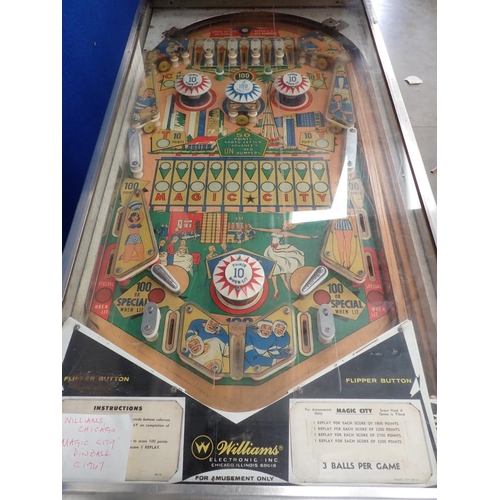 616 - A Williams Chicago 'Magic City' Pin Ball Machine c.1967 (Failed Pat Test)