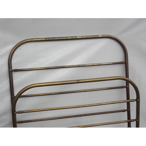 631 - A Victorian brass and iron single Bed and a brass single Bed