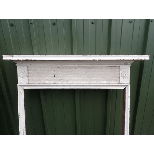 644 - A white painted Fire Surround, two Doors and three pieces of Panelling