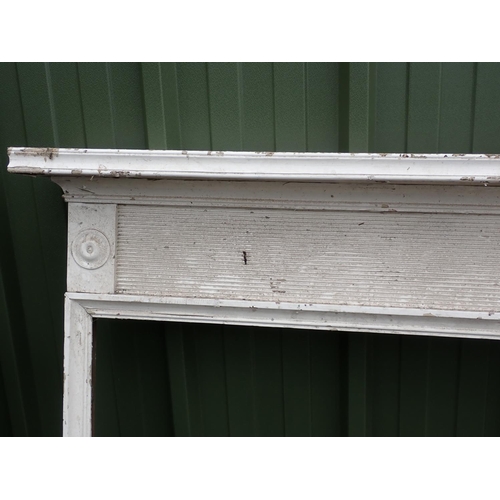 644 - A white painted Fire Surround, two Doors and three pieces of Panelling