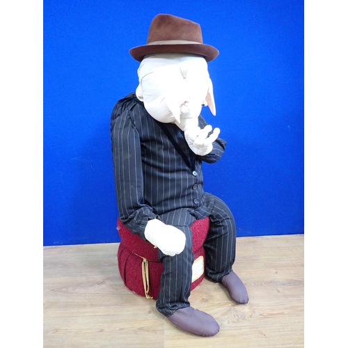 79 - A fabric figure of a Pig in a Suit 'The ultimate metamorphosis of a male chauvinist pig' 3ft H