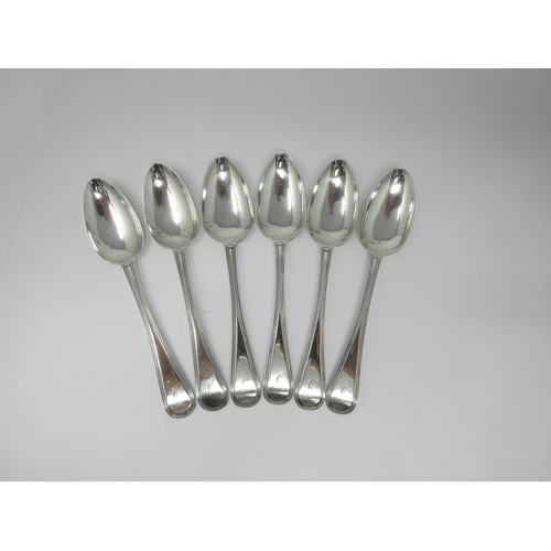 16 - Six George III silver Teaspoons, old English thread pattern, Newcastle 1804, maker: T.W.