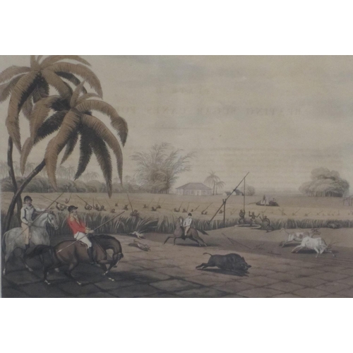 201 - SAMUEL HOWITT (1765-1822) Driving a Tiger out of the Jungle; The Return from Hog Hunting; Peacock Sh... 