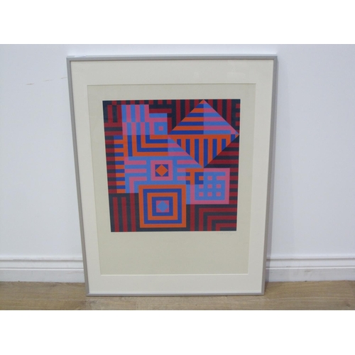 203 - VICTOR VASERELY (1908-1997) Abstract, colour screen print, pencil signed in lower margin and numbere... 