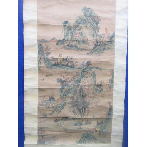 284 - A Collection of seven Oriental Scrolls painted/printed figures, landscapes, animals, etc