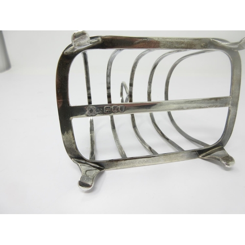 30 - A Victorian silver five bar Toastrack, London 1894