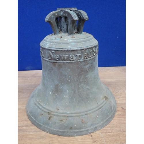 320 - A Victorian cast bronze Bell bearing relief frieze 'Wilson & Midworth 1842' 1ft 2in H x 1ft 1in D