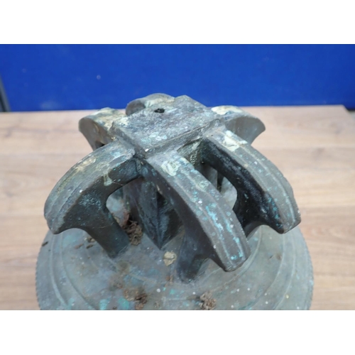 320 - A Victorian cast bronze Bell bearing relief frieze 'Wilson & Midworth 1842' 1ft 2in H x 1ft 1in D