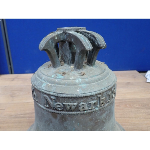 320 - A Victorian cast bronze Bell bearing relief frieze 'Wilson & Midworth 1842' 1ft 2in H x 1ft 1in D