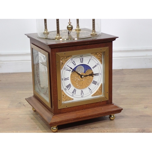 374 - A Devon Clock Company commemorative copy of Royal Observatory Conical Pendulum Clock, under glass do... 