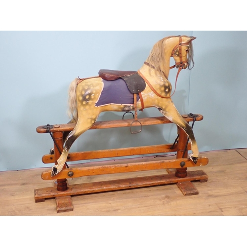 381 - A Victorian Rocking Horse by G & J Lines painted as a dappled palomino 4ft 2in L x 4ft H