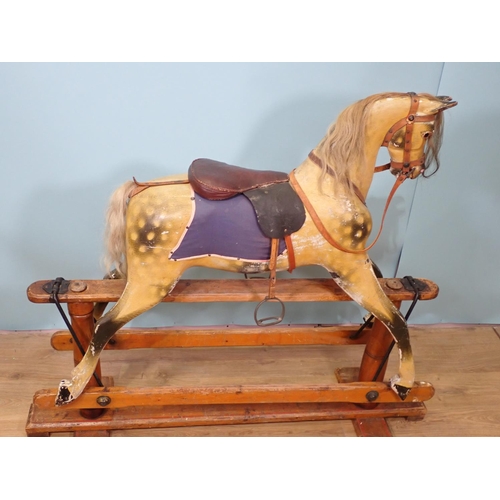 381 - A Victorian Rocking Horse by G & J Lines painted as a dappled palomino 4ft 2in L x 4ft H