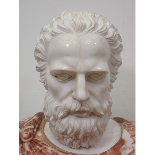 439 - A large marble Bust of a classical gentleman 2ft 6in H