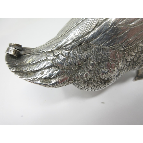 44 - A pair of Continental silver Ducks, import marks London 1966, total weight 870 grams