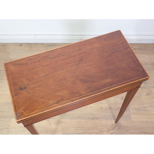 450 - An Edwardian mahogany Tea Table of small proportions by James Hicks, Lower Pembroke, St Dublin, the ... 