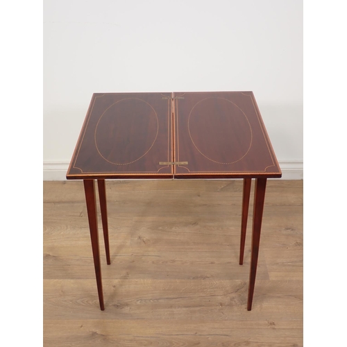 450 - An Edwardian mahogany Tea Table of small proportions by James Hicks, Lower Pembroke, St Dublin, the ... 