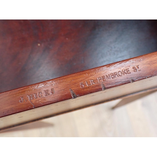 450 - An Edwardian mahogany Tea Table of small proportions by James Hicks, Lower Pembroke, St Dublin, the ... 