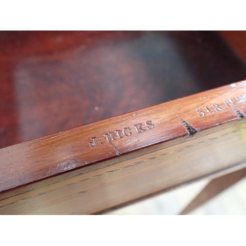 450 - An Edwardian mahogany Tea Table of small proportions by James Hicks, Lower Pembroke, St Dublin, the ... 