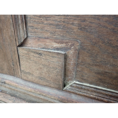 466 - An early 18th Century oak Chest on Stand with moulded drawer fronts, fitted two short and two long d... 