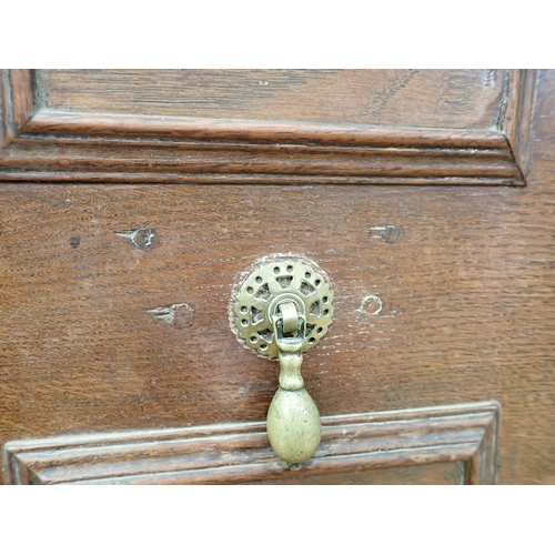 466 - An early 18th Century oak Chest on Stand with moulded drawer fronts, fitted two short and two long d... 