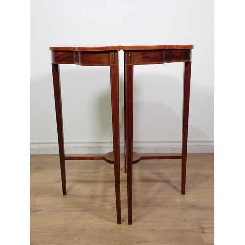 471 - A pair of Edwardian Side Tables, fitting together to form a centre table with floral painted detail ... 