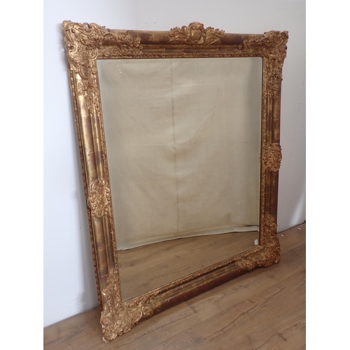 497 - A large gilt-framed Wall Mirror, 4ft 10in x 4ft 2in