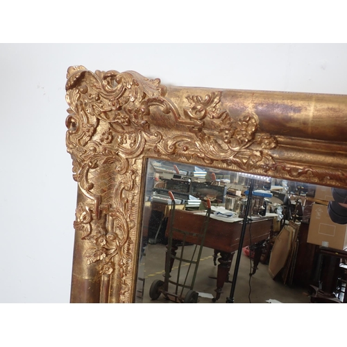 497 - A large gilt-framed Wall Mirror, 4ft 10in x 4ft 2in